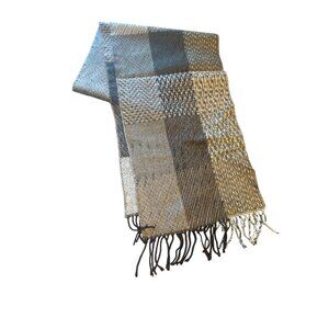 100% Cashmere Luxurious Scottish Plaid Scarf With Fringe Hem